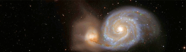 Two galaxies merging as seen by SDSS
